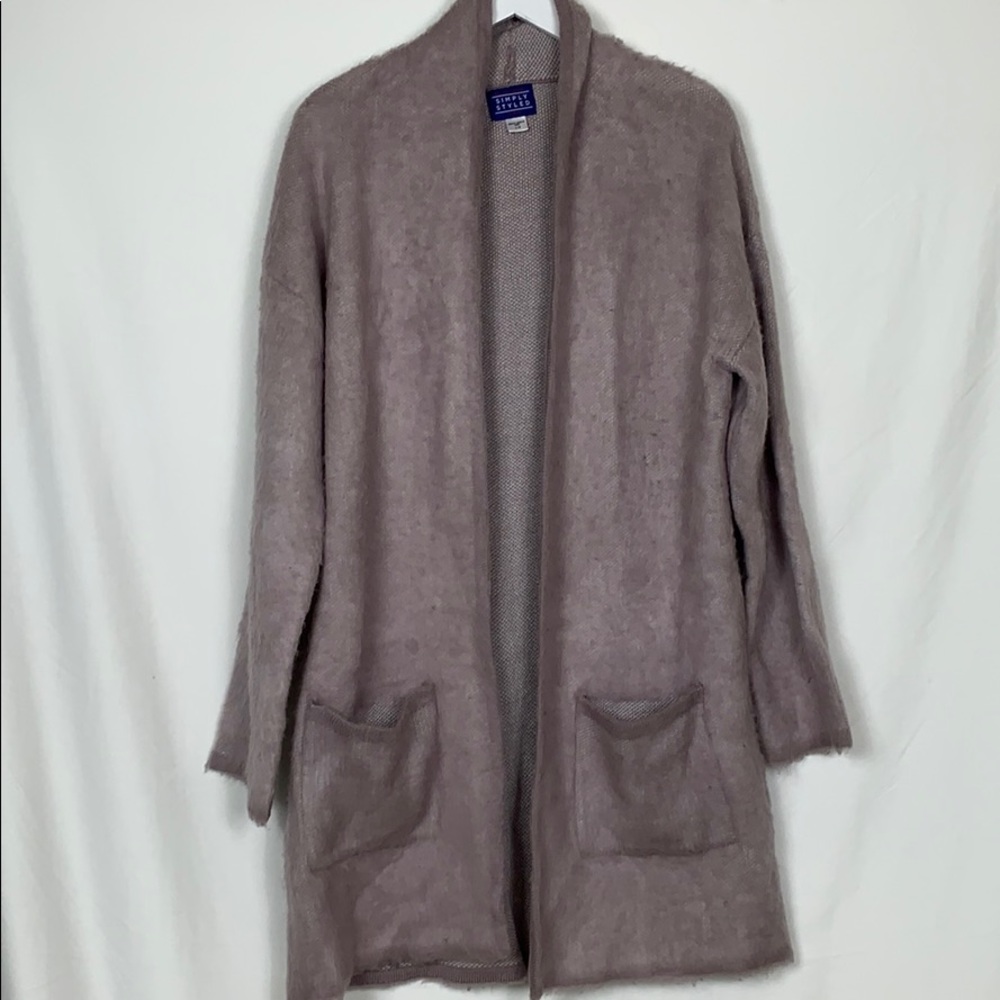 Simply Styled lavender cardigan sweater size Lg.